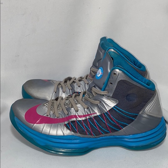 Nike Lunar Hyperdunk Grey/Fireberry-Dynamic Blue - Picture 3 of 8